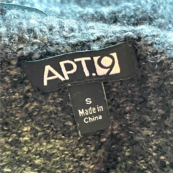 APT. 9 Women's Gray Cardigan Sweater Top Wool Ruffle Rhinestone Pockets, Sz S - Picture 5 of 16